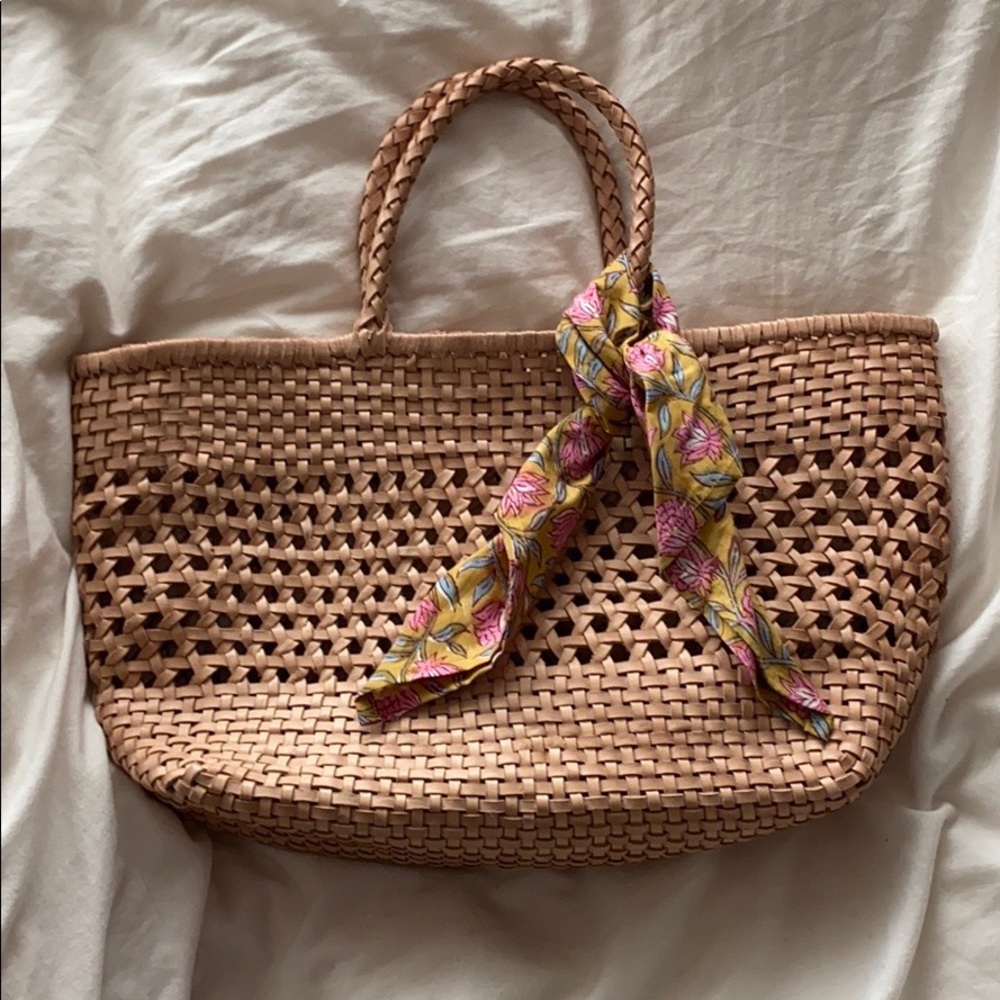 Anthropologie Shira Woven Tote